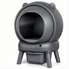 Vivirata Automatic Litter Box, Self Cleaning Litter Box with App Control, Large Capacity for Multiple Cats, Noise & Odor Control, Dual Safety Sensors, Easy Maintenance with 2 Roll Garbage Bags, Gray